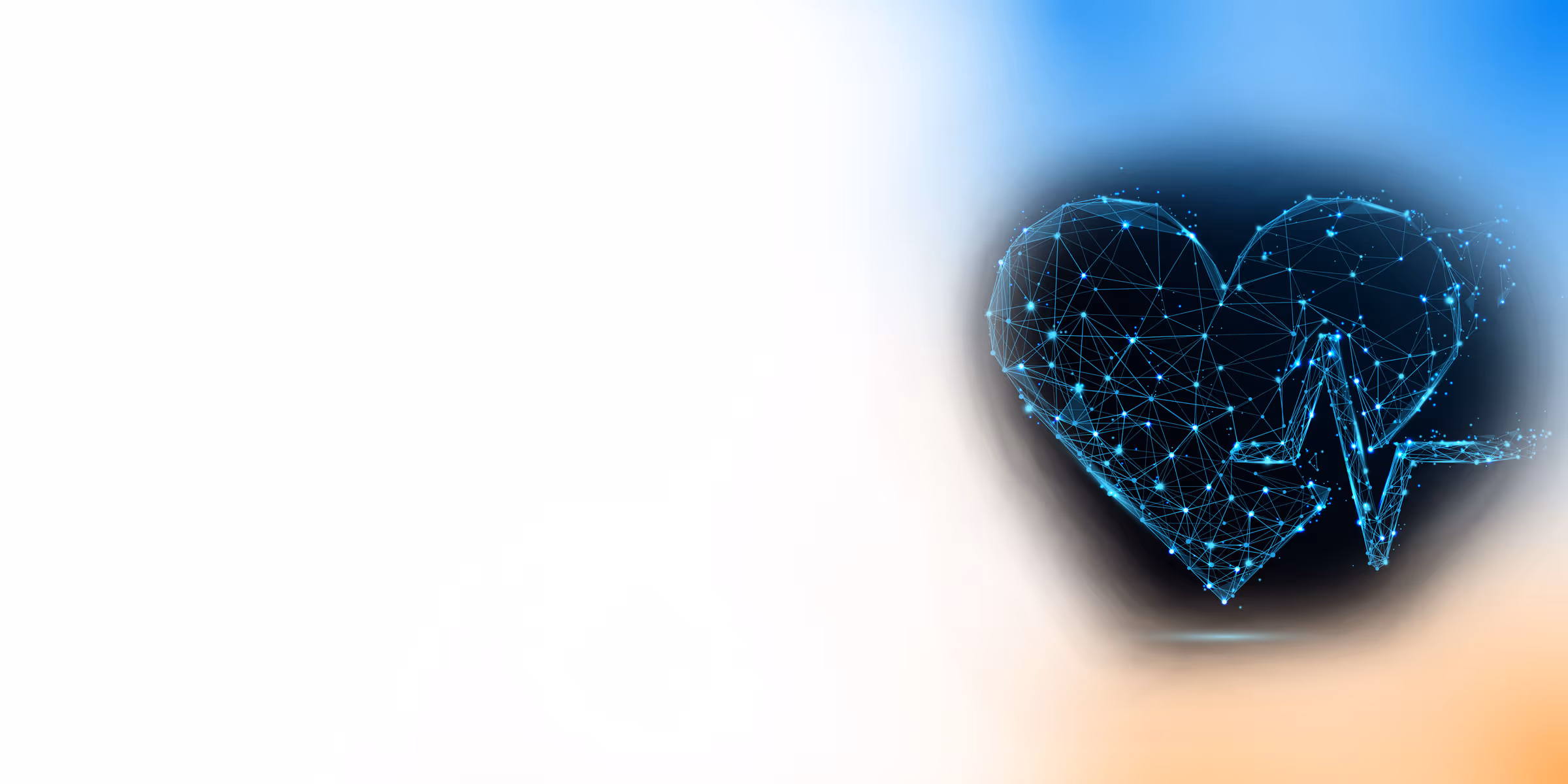 Polygonales Herz aus Netzwerkstrukturen als Symbol für menschliche Grundbedürfnisse, Motivation und psychische Gesundheit.